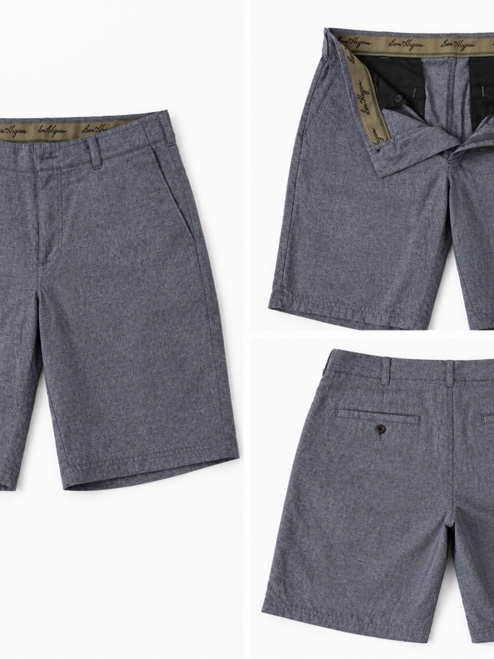 Hogan Men's Heather Gray Flat-Front Shorts